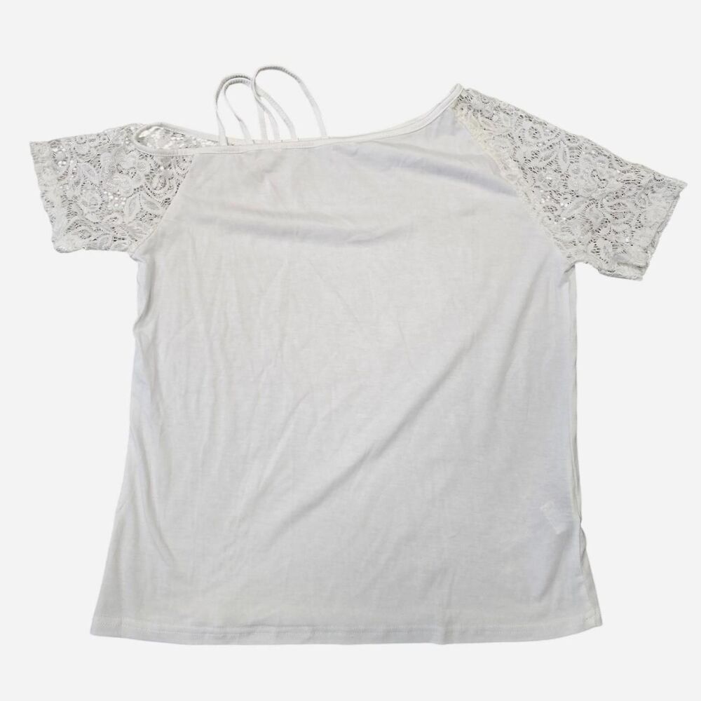Y2K SHEIN white off the shoulder lace blouse Women's Size Medium